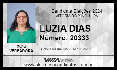 Candidato LUZIA DIAS 2024 - VITÓRIA DO XINGU - Eleições