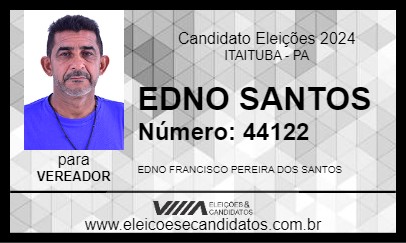 Candidato EDNO SANTOS 2024 - ITAITUBA - Eleições