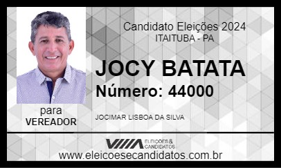 Candidato JOCY BATATA 2024 - ITAITUBA - Eleições