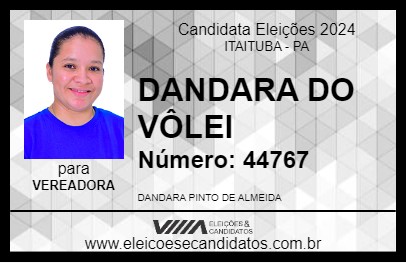 Candidato DANDARA DO VÔLEI 2024 - ITAITUBA - Eleições