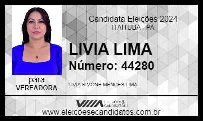 Candidato LIVIA LIMA 2024 - ITAITUBA - Eleições