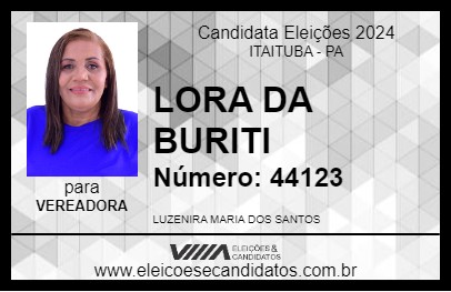 Candidato LORA DA BURITI 2024 - ITAITUBA - Eleições