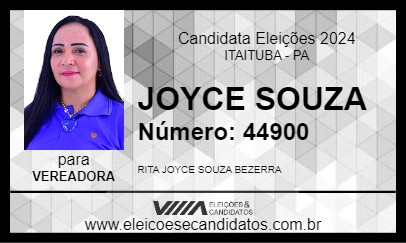 Candidato JOYCE SOUZA 2024 - ITAITUBA - Eleições