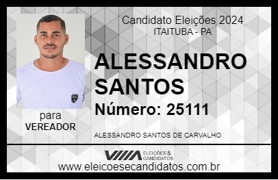 Candidato ALESSANDRO SANTOS 2024 - ITAITUBA - Eleições