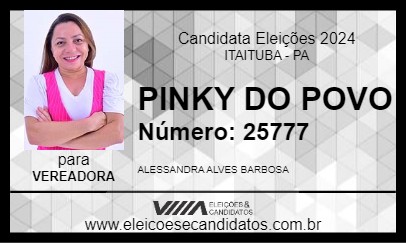 Candidato PINKY DO POVO 2024 - ITAITUBA - Eleições