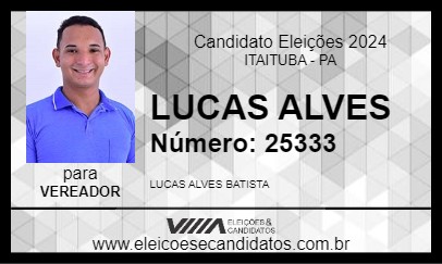 Candidato LUCAS ALVES 2024 - ITAITUBA - Eleições