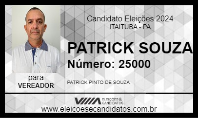 Candidato PATRICK SOUZA 2024 - ITAITUBA - Eleições