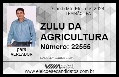 Candidato ZULU DA AGRICULTURA 2024 - TRAIRÃO - Eleições