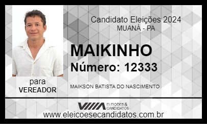 Candidato MAIKINHO 2024 - MUANÁ - Eleições