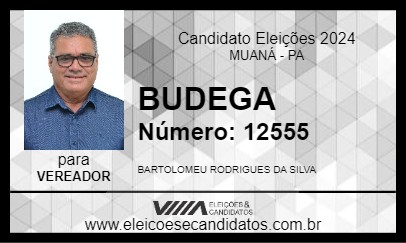 Candidato BUDEGA 2024 - MUANÁ - Eleições