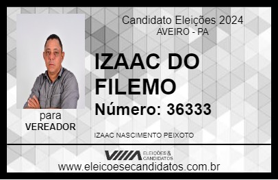 Candidato IZAAC DO FILEMO 2024 - AVEIRO - Eleições