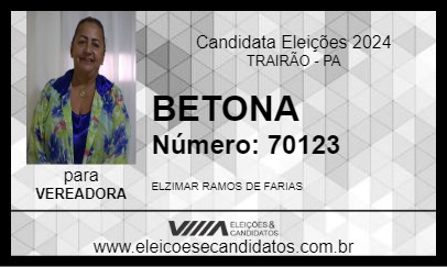 Candidato BETONA 2024 - TRAIRÃO - Eleições