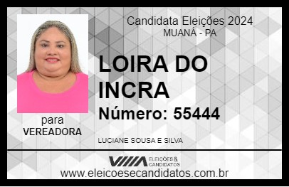 Candidato LOIRA DO CARMO 2024 - MUANÁ - Eleições