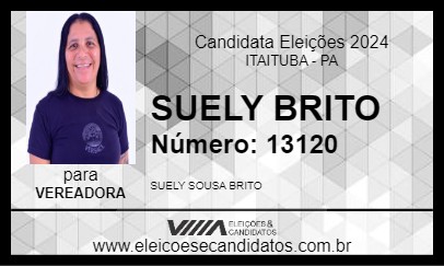 Candidato SUELY BRITO 2024 - ITAITUBA - Eleições