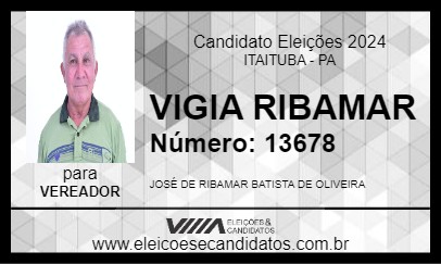 Candidato VIGIA RIBAMAR 2024 - ITAITUBA - Eleições