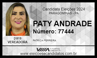 Candidato PATY ANDRADE 2024 - PARAGOMINAS - Eleições