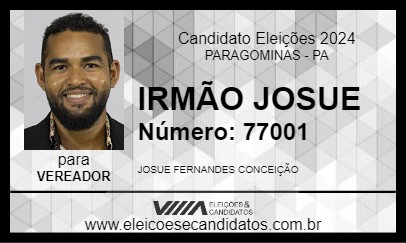 Candidato IRMÃO JOSUE 2024 - PARAGOMINAS - Eleições