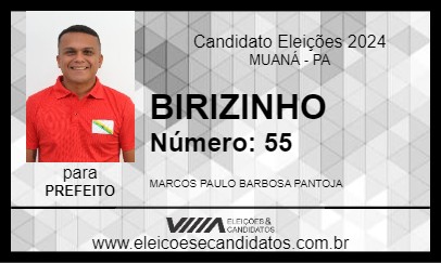 Candidato BIRIZINHO 2024 - MUANÁ - Eleições