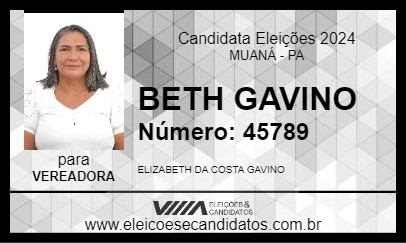 Candidato BETH GAVINO 2024 - MUANÁ - Eleições