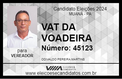 Candidato VAT DA VOADEIRA 2024 - MUANÁ - Eleições