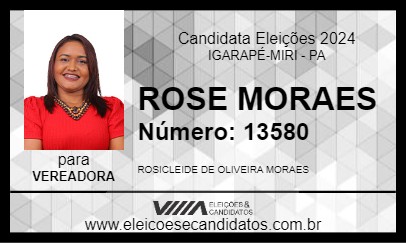 Candidato ROSE MORAES 2024 - IGARAPÉ-MIRI - Eleições