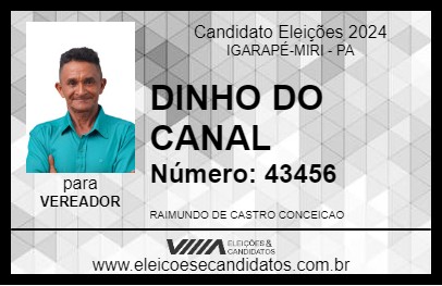 Candidato DINHO DO CANAL 2024 - IGARAPÉ-MIRI - Eleições