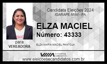 Candidato ELZA MACIEL 2024 - IGARAPÉ-MIRI - Eleições