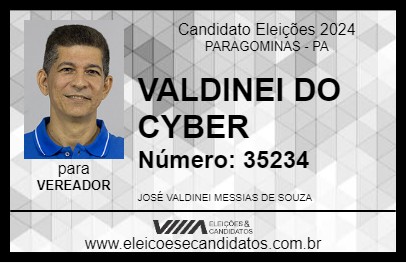 Candidato VALDINEI DO CYBER 2024 - PARAGOMINAS - Eleições