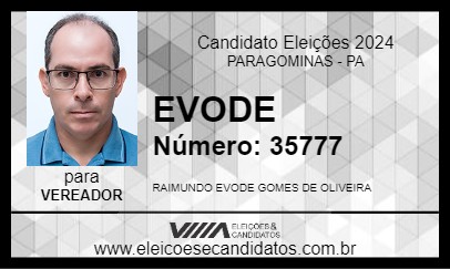 Candidato EVODE 2024 - PARAGOMINAS - Eleições