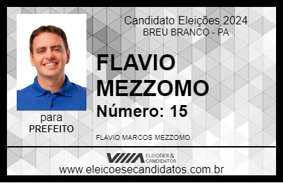 Candidato FLAVIO MEZZOMO 2024 - BREU BRANCO - Eleições