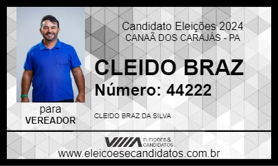 Candidato CLEIDO BRAZ 2024 - CANAÃ DOS CARAJÁS - Eleições