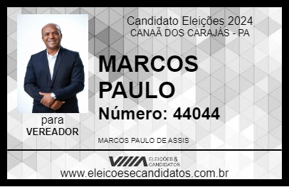 Candidato PR MARCOS PAULO 2024 - CANAÃ DOS CARAJÁS - Eleições