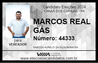 Candidato MARCOS REAL GÁS 2024 - CANAÃ DOS CARAJÁS - Eleições