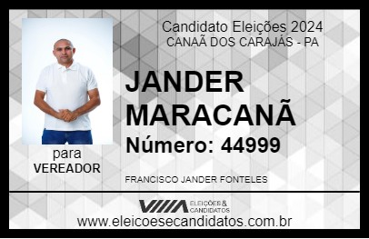 Candidato JANDER MARACANÃ 2024 - CANAÃ DOS CARAJÁS - Eleições