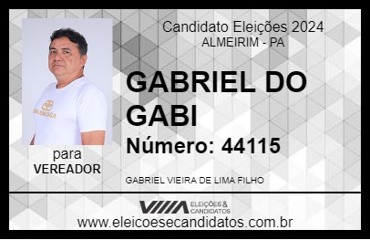 Candidato GABRIEL DO GABI 2024 - ALMEIRIM - Eleições