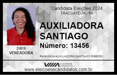 Candidato AUXILIADORA SANTIAGO 2024 - TRACUATEUA - Eleições