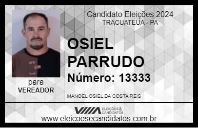 Candidato OSIEL PARRUDO 2024 - TRACUATEUA - Eleições