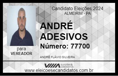 Candidato ANDRÉ ADESIVOS 2024 - ALMEIRIM - Eleições