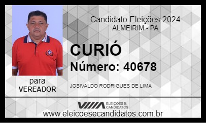 Candidato CURIÓ 2024 - ALMEIRIM - Eleições