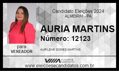 Candidato AURIA MARTINS 2024 - ALMEIRIM - Eleições