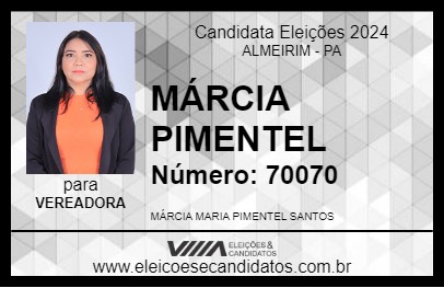 Candidato MÁRCIA PIMENTEL 2024 - ALMEIRIM - Eleições