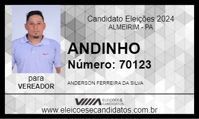 Candidato ANDINHO 2024 - ALMEIRIM - Eleições