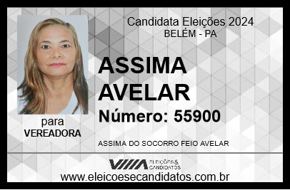 Candidato ASSIMA AVELAR 2024 - BELÉM - Eleições