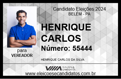 Candidato HENRIQUE CARLOS 2024 - BELÉM - Eleições