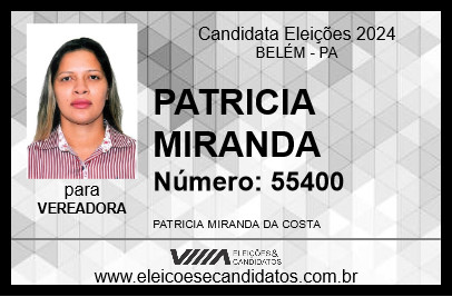 Candidato PATRICIA MIRANDA 2024 - BELÉM - Eleições