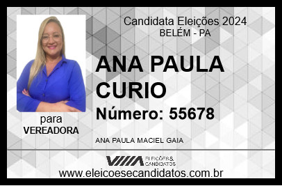 Candidato ANA PAULA CURIO 2024 - BELÉM - Eleições