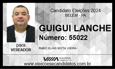 Candidato GUIGUI LANCHE 2024 - BELÉM - Eleições