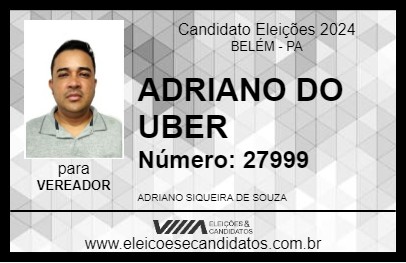 Candidato ADRIANO DO UBER 2024 - BELÉM - Eleições