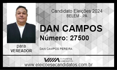 Candidato DAN CAMPOS 2024 - BELÉM - Eleições