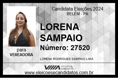 Candidato LORENA SAMPAIO 2024 - BELÉM - Eleições